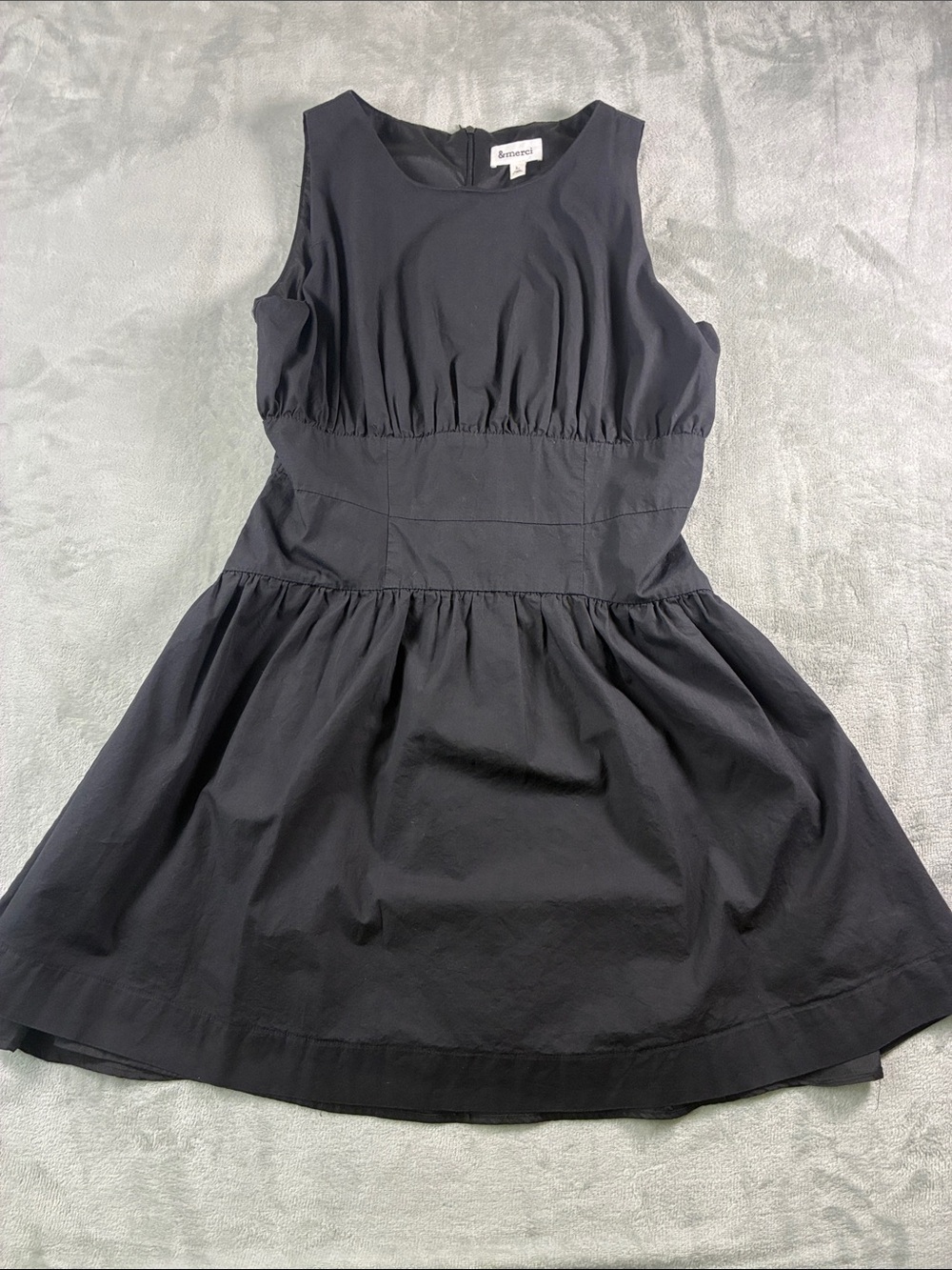 &merci Womens  Black‎ Sleeveless Gathered Waist Party Dress